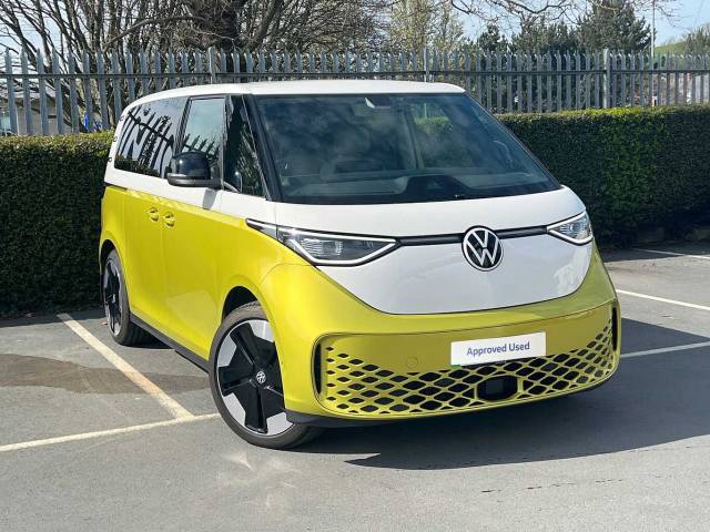 Volkswagen Id. Buzz 0.0 First Edition 77kWh Pro Standard 204PS Swivel Towbar Passenger Carrier Electric Candy White / Lime Yellow