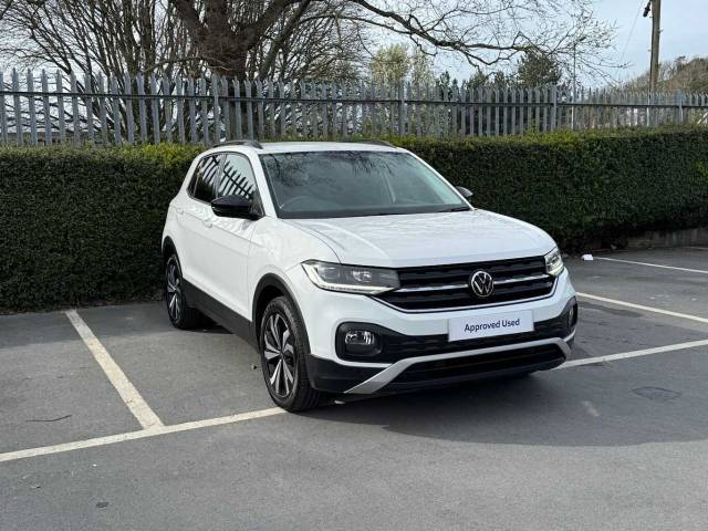 Volkswagen T-cross 1.0 TSI Black Edition 5dr Estate Petrol Pure white