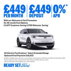 Ford All-Electric Explorer at Anthony Motors Aberystwyth