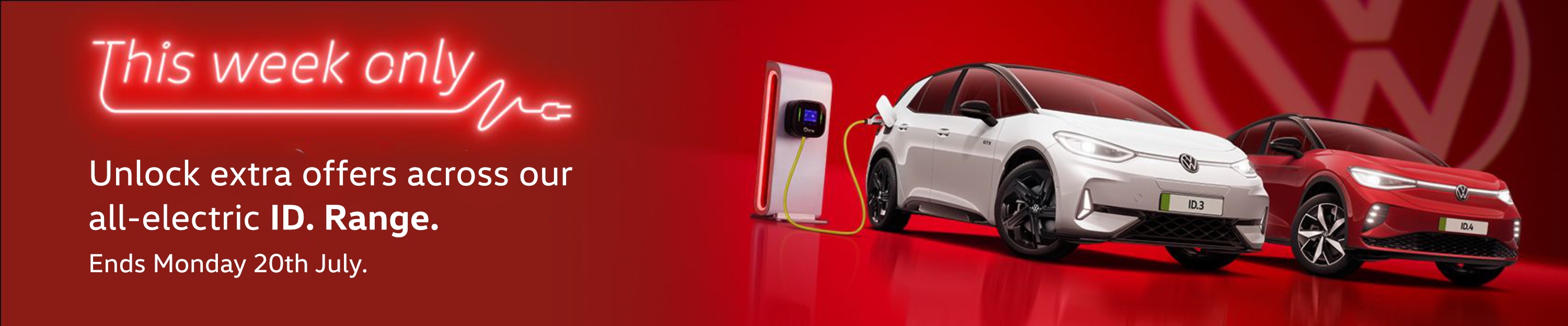 This week only - Unlock extra offers across our all-electric ID. Range.